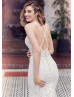 Ivory Lace Tulle Cross Back Princess Wedding Dress Ivory Lace Tulle Cross Back Princess Wedding Dress